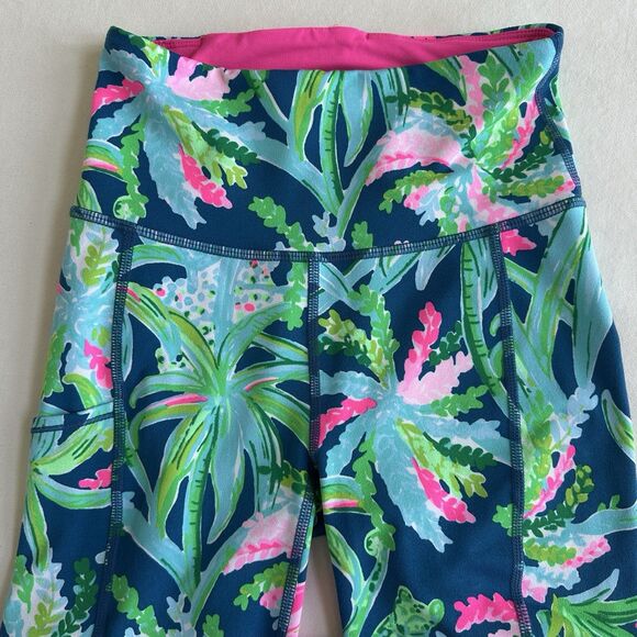 Lilly Pulitzer Leggings XXS Luxletic Crop Weekender Sweet Escape High Rise Macaw - Picture 3 of 7